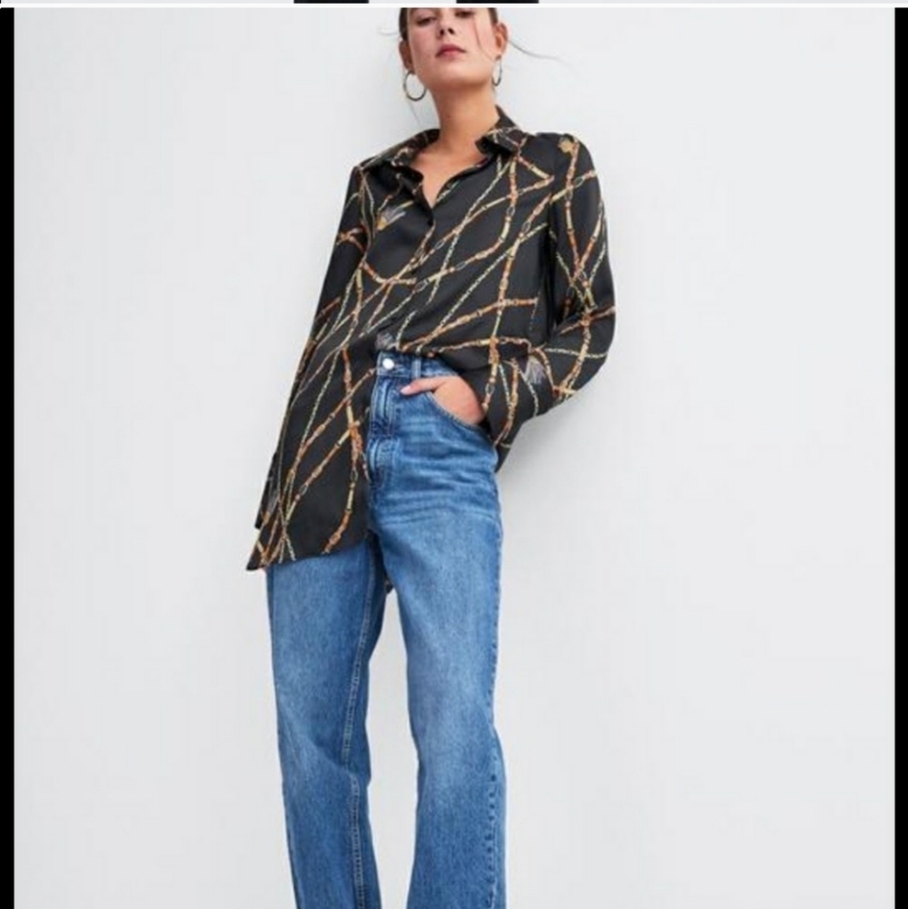 ZARA | BELTS, CHAINS, & TASSELS BLOUSE